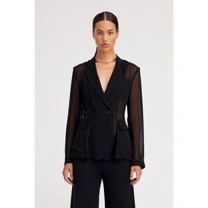 NWT SPRWMN Silk Fitted Blazer